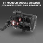 KastKing ReKon Line Counter Trolling Fishing Reel, Round Baitcasting Reels, Right Handed, Size 20