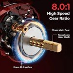 KastKing Royale Legend Glory Baitcasting Reel, 8.0:1 Gear Ratio, Right Handed