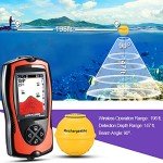 LUCKYLAKER Sonar Kayak Fish Finder Portable Water Handheld Depth Finder Boat Transducer Wireless Fish Finders Sea LCD Screen Fishing