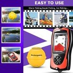 LUCKYLAKER Sonar Kayak Fish Finder Portable Water Handheld Depth Finder Boat Transducer Wireless Fish Finders Sea LCD Screen Fishing