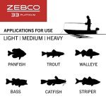 Zebco 33 Platinum Spincast Fishing Reel, Size 30 Reel, Right or Left-Hand Retrieve, 4.7:1 Gear Ratio, 10 lb Zebco Cajun Line, Silver (Clam Packaging)