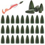 Fishing Weights Sinkers, Bullet Fishing Weights Worm Sinkers Painted Slip Sinkers for Bass Fishing Texas Rigs Carolina Rigs Saltwater Freshwater Fishing Tackle