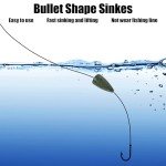Fishing Weights Sinkers, Bullet Fishing Weights Worm Sinkers Painted Slip Sinkers for Bass Fishing Texas Rigs Carolina Rigs Saltwater Freshwater Fishing Tackle