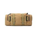 Jipemtra Fishing Tackle Bag with Rod Holder - Water-Resistant Waist Bag for Outdoor (Tan)
