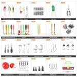 TCMBY 3 Layers Tackle Box with Tackle Included, 258Pcs Fishing Lures Kit Contains Pliers, Crankbait, Hooks, Weights & Accessories, Fishing Gear Bait Lure Gifts for Men Bass Freshwater (Brown White)