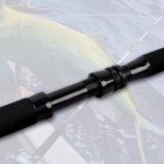 Fiblink Trolling Rod Saltwater Deep Dropper Big Game Rod Conventional Boat Roller Rod Carbon Fishing Pole (2 Pieces - 5'6" - 30-50lbs)