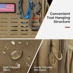 Piscifun Fishing Tackle Backpack with Rod & Gear Holder, Lightweight Outdoor Water-Resistant Fishing Shoulder Storage Bag with Protective Rain Cover, Khaki