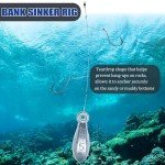 Fishing Weights Sinkers Bank Sinkers Bullet Weights for Surf Fishing Pier Bank Fishing Saltwater Fishing Gear 1oz to 8oz