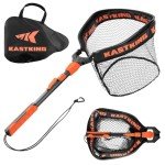 KastKing Titanet 32" Fishing Net, Durable Aluminum Handle, Fish-Friendly PVC Coated Nylon Net, Non-Slip Hi-vis Grip, Compact Storage Bag, Elastic Lanyard, Ideal for Kayak and Boat Fishing