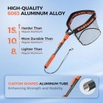 KastKing Titanet 32" Fishing Net, Durable Aluminum Handle, Fish-Friendly PVC Coated Nylon Net, Non-Slip Hi-vis Grip, Compact Storage Bag, Elastic Lanyard, Ideal for Kayak and Boat Fishing