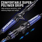 One Bass Fishing Rods,IM7 Graphite Spinning Rod & Casting Rod, 2 Pc Strong Quality Baitcasting Rod with Super Polymer Handle- 6' Casting -Blue