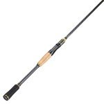 Sougayilang Fishing Rod 24-Ton Carbon&Glass Fiber Composite Spinning and Casting Rod, 2 Piece for Bass Trout Crappie Travel Fishing- 6'0"- Spinning- Golden