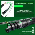 Sougayilang Fishing Rod 24-Ton Carbon&Glass Fiber Composite Spinning and Casting Rod, 2 Piece for Bass Trout Crappie Travel Fishing- 6'0"- Spinning- Golden