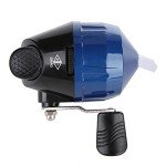 Portable Spincast Fishing Reel High Speed 3.0:1 Gear Ratio Dialadjustable Disk Drag Handle Knobs Outdoor Harpoon Dart Reel(Blue)