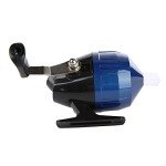 Portable Spincast Fishing Reel High Speed 3.0:1 Gear Ratio Dialadjustable Disk Drag Handle Knobs Outdoor Harpoon Dart Reel(Blue)