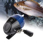 Portable Spincast Fishing Reel High Speed 3.0:1 Gear Ratio Dialadjustable Disk Drag Handle Knobs Outdoor Harpoon Dart Reel(Blue)