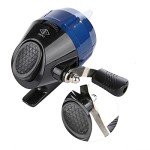 Portable Spincast Fishing Reel High Speed 3.0:1 Gear Ratio Dialadjustable Disk Drag Handle Knobs Outdoor Harpoon Dart Reel(Blue)