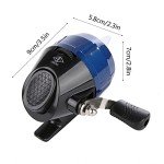 Portable Spincast Fishing Reel High Speed 3.0:1 Gear Ratio Dialadjustable Disk Drag Handle Knobs Outdoor Harpoon Dart Reel(Blue)