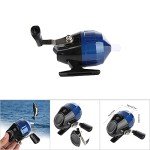 Portable Spincast Fishing Reel High Speed 3.0:1 Gear Ratio Dialadjustable Disk Drag Handle Knobs Outdoor Harpoon Dart Reel(Blue)