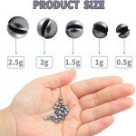 Proximitck Fishing Weights Sinkers 200PCS/105PCS Round Split Shot Sinker Set - 5 Sizes Lead Weights Removable for Versatile Fishing Purposes