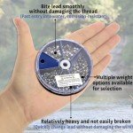 Proximitck Fishing Weights Sinkers 200PCS/105PCS Round Split Shot Sinker Set - 5 Sizes Lead Weights Removable for Versatile Fishing Purposes