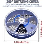 Proximitck Fishing Weights Sinkers 200PCS/105PCS Round Split Shot Sinker Set - 5 Sizes Lead Weights Removable for Versatile Fishing Purposes