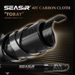 SEASIR Stream Fishing Rod, Ultralight Spinning Rod Travel Bait Casting Rod, 2 Piece, Fuji A O Ring Guide, Solid Wood Handle, 40T Carbon Fiber, Compact Fishing Pole for Saltwater Freshwater Trout Bass
