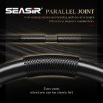 SEASIR Stream Fishing Rod, Ultralight Spinning Rod Travel Bait Casting Rod, 2 Piece, Fuji A O Ring Guide, Solid Wood Handle, 40T Carbon Fiber, Compact Fishing Pole for Saltwater Freshwater Trout Bass