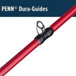 PENN Mariner III Boat Conventional Fishing Rod, Black/Red, 6'6" - Medium Heavy - 1pc - 15-30lb