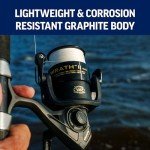 PENN 6'6" Wrath II Fishing Rod and Spinning Reel Combo, Size 2500, Medium Light Power, Extra Fast Action, Corrosion-Resistant Graphite Construction, Lightweight and Durable