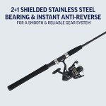 PENN 6'6" Wrath II Fishing Rod and Spinning Reel Combo, Size 2500, Medium Light Power, Extra Fast Action, Corrosion-Resistant Graphite Construction, Lightweight and Durable