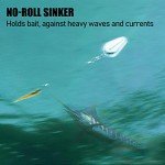 Dr.Fish 5 Pack Fishing No Roll Sinker Fishing Lead Weights No Roll Freshwater Saltwater, 2oz