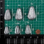 Dr.Fish 5 Pack Fishing No Roll Sinker Fishing Lead Weights No Roll Freshwater Saltwater, 2oz