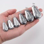 Dr.Fish 5 Pack Fishing No Roll Sinker Fishing Lead Weights No Roll Freshwater Saltwater, 2oz
