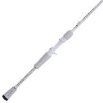 Abu Garcia 6’10” Veritas Casting Fishing Rod, 1-Piece Rod, 12-20lb Line Rating, Medium Heavy Rod Power, Fast Action, 1/4-1 oz. Lure Rating, White