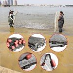 BasicGear Professional Seine Net 4' x 10' | Ultra Strong | Maximizes Catch | Ideal for Both Commercial and Recreational Fishing | Multiple