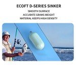 ECOFT Alloy Steel Fishing Weights Sinkers 80g-1000g Coated Raindrop Weights Bank Sinkers Cylindrical Deep Drop Weights Assorted Sizes Bag Non-Lead Fishing Weights Saltwater for Bottom Fishing