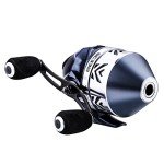 RUNCL Spincast Fishing Reel, Upgrade No-Rust Push Button Casting Design, 4.0:1 Gear Ratio, 17.5 LB Max Drag, Reversible Handle for Left/Right, Includes Monofilament Line, Gift for Fishing Lover