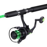 Sougayilang Catfish Fishing Rod and Reel Combo, 2-Piece Spinning Combo, Durable Graphite & Glass Blanks Fishing Pole for Crappie-Green-5.9ft and 2000 Spinning Reel