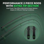 KastKing Zephyr Dual Tip Fishing Rod, Lightweight KastFlex IM6 Graphite Spinning & Casting Rod, Fuji O-Ring Guide, Dual Tips Section for Different Powers, EVA Grip, 7' M & MH Spinning Rod