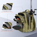 KastKing BlowBak Tactical Fishing Sling Tackle Bag-Lightweight Fishing Backpack-Storge Fishing Gear and Equipment-Fishing Gift for Men,Khaki Camo,Large