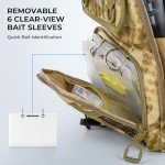 KastKing BaitSpace Standard Fishing Tackle Sling Bag, Water-resistant Backpack & Sling Pack for Bank, Wader & Boat Fishing, Rod & Beverage Holder, Adjustable Straps, Durable Nylon Fabric