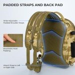 KastKing BaitSpace Standard Fishing Tackle Sling Bag, Water-resistant Backpack & Sling Pack for Bank, Wader & Boat Fishing, Rod & Beverage Holder, Adjustable Straps, Durable Nylon Fabric