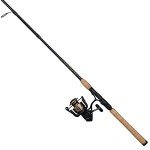 PENN 7’ Battle III Fishing Rod and Reel Spinning Combo, 7’, 3 Graphite Composite Fishing Rod with 6 Reel, Durable, Break Resistant and Lightweight, Black/Gold