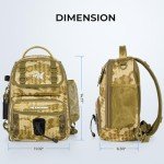 KastKing BaitSpace Standard Fishing Tackle Sling Bag, Water-resistant Backpack & Sling Pack for Bank, Wader & Boat Fishing, Rod & Beverage Holder, Adjustable Straps, Durable Nylon Fabric