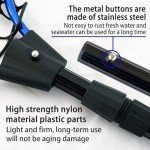 SEASPRO Telescoping Aluminum Alloy Fishing Net - Adjustable Length and Rubber net (Blue)