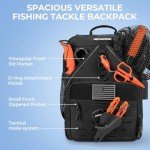 KastKing Karryall Fishing Backpack with Rod Holder, Medium Fishing Tackle Daily Backpack, Large Storage Water-resistant Fishing Bag Store Gear and Equipment