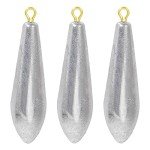 AMYSPORTS Drop Shot Fishing Weights Kit Lead Freshwater Fishing Sinkers Bass Casting Removable Fishing Weights Saltwater Streamlined 8pcs 1.8oz