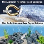AMYSPORTS Drop Shot Fishing Weights Kit Lead Freshwater Fishing Sinkers Bass Casting Removable Fishing Weights Saltwater Streamlined 8pcs 1.8oz