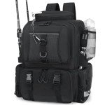 WANOON Fishing Backpack with Rod Holders, 4 Tackle Box and Waterproof Fishing Tackle Backpack